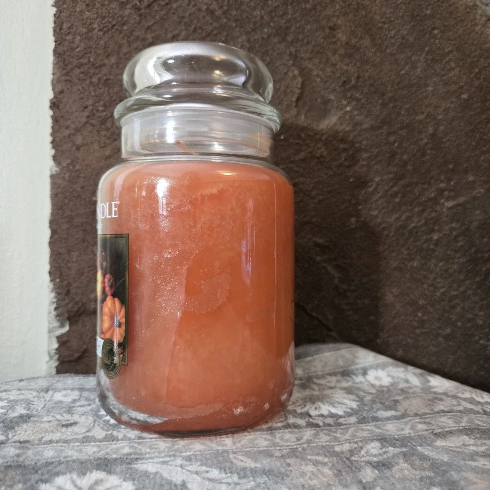 Yankee Candle PUMPKIN WREATH Large Jar 22 oz Discontinued Rare Fall Scent 2022